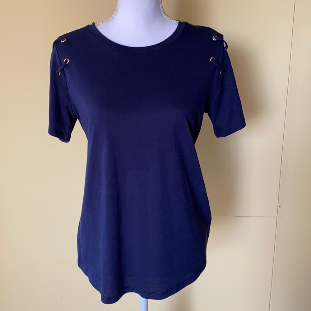 Michael Kors blue blouse size medium